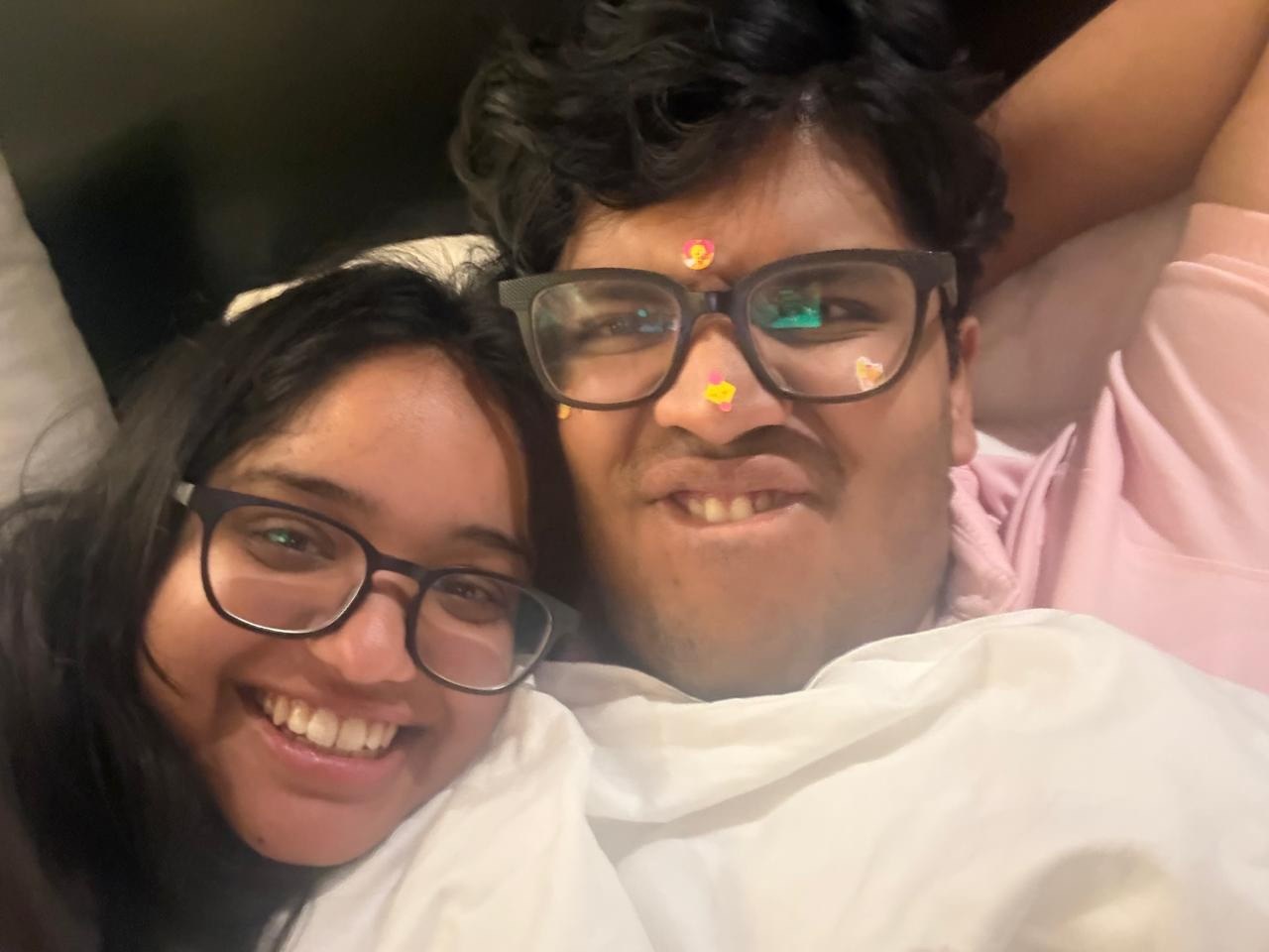 Couple relaxing together